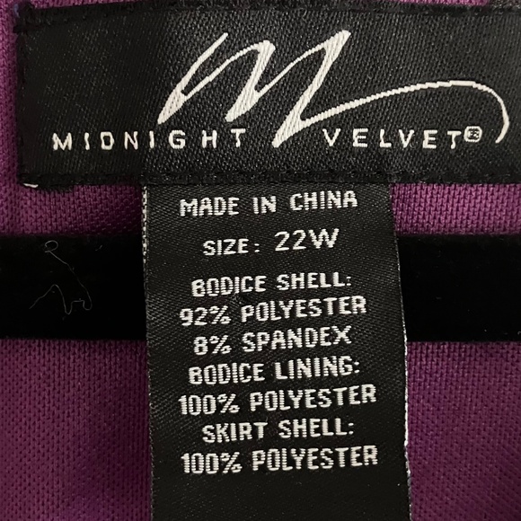 Midnight velvet, dark purple floral dress - Picture 6 of 12